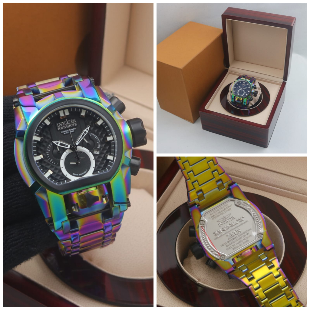 invicta bolt zeus invicta rainbow plating watch