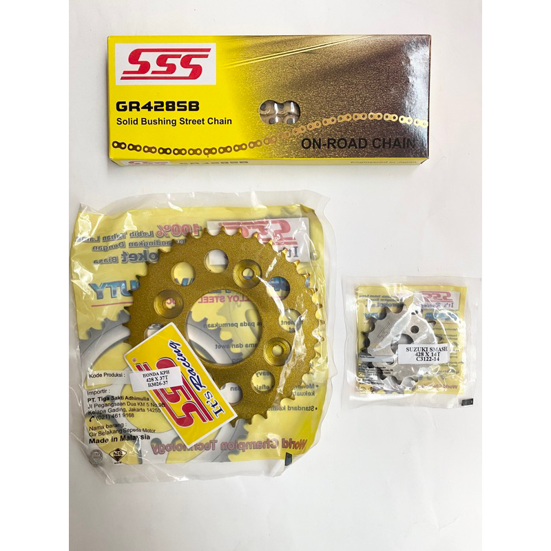 Jual Gear Set Sss Gold Kharisma Supra X Fit New Blade Revo Rantai Sss Sb