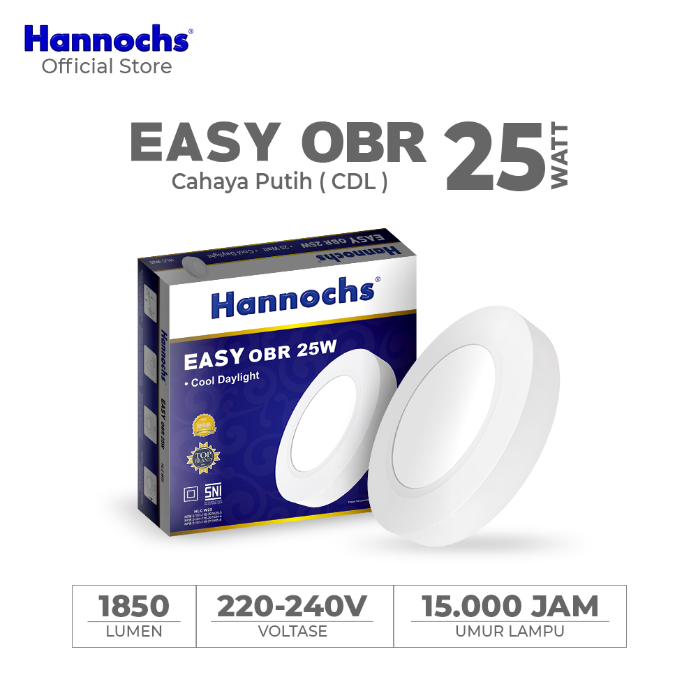 Jual Hannochs Lampu Downlight LED EASY 25W OBR Cahaya Putih Outbow ...