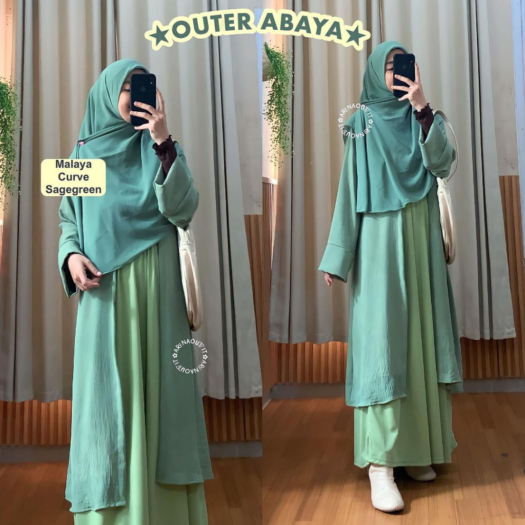 Jual Outer Abaya By Arunaoutfit Shopee Indonesia