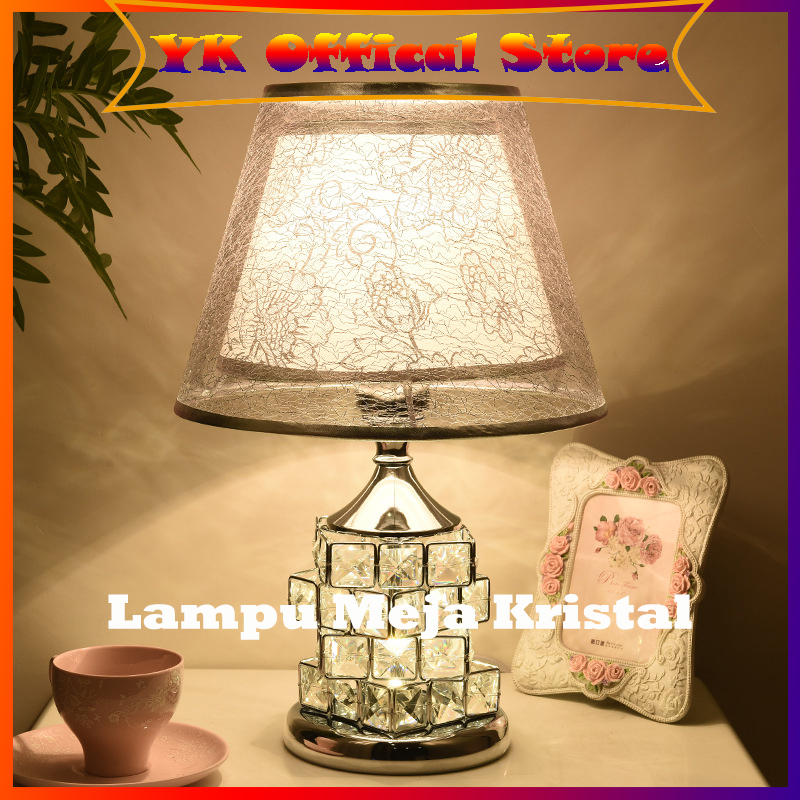 Jual Lampu Tidur Aesthetic Lampu Meja Tidur Mewah Kristal Modern