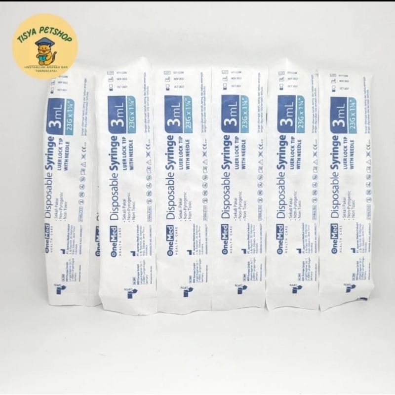 Jual Disposable Syringe Spuit 3 Ml 3 Suntikan 3 Cc Onemed / Pcs ...