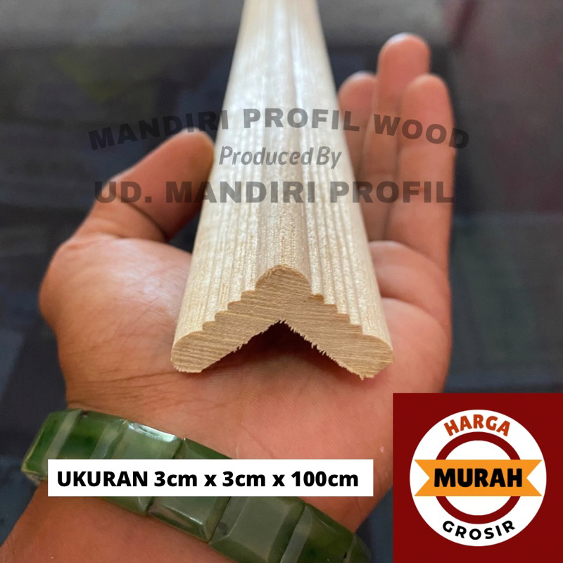 Jual Lis Kayu Profil Sudut Kayu Wallmoulding Shopee Indonesia