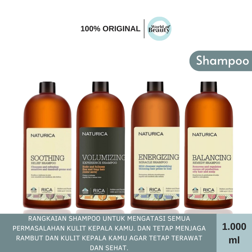 Jual Naturica Shampoo All Variant - 1 Liter [Cabin Size] | Shopee Indonesia