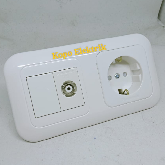 Jual Panasonic Stopkontak CP + Soket Tv + Blank Chips Shopee Indonesia