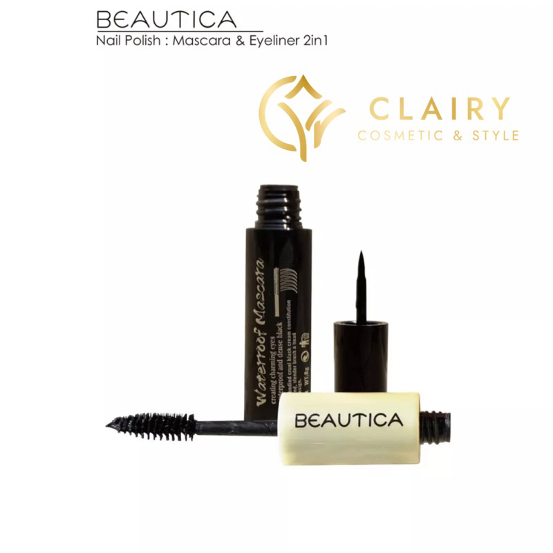 Jual BEAUTICA MASCARA EYELINER 2in 1 longlasting waterproof POM viral