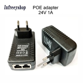 PoE Injector, 48V, 24W, Gigabit 0,5A incl. stroomkabel 