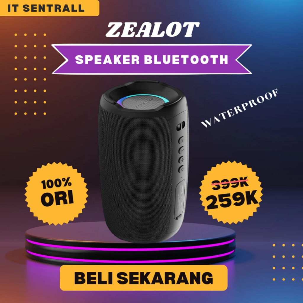 Jual Zealot Portable Bluetooth Active Speaker W Waterproof Ipx S