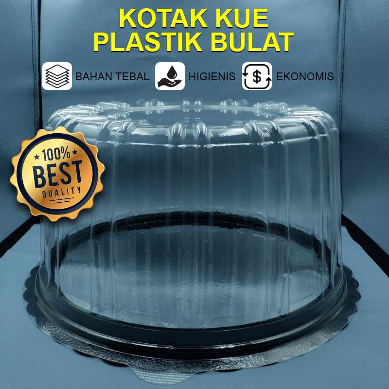 Jual Kotak Plastik Mika Bulat Tray Mika Kue Ulang Tahun Black Forest ...