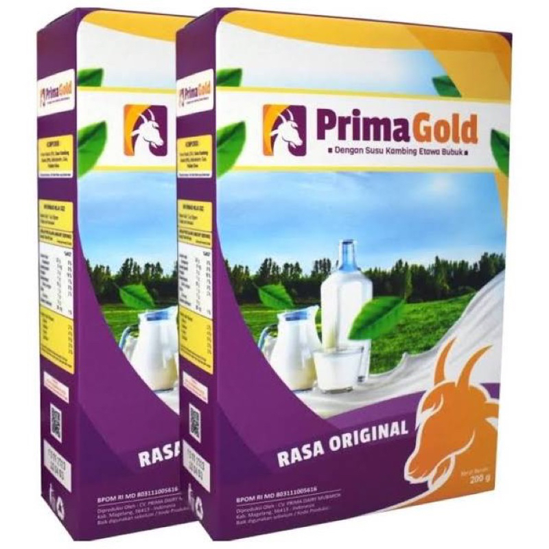 Jual Prima Gold / PrimaGold Susu Kambing Etawa 200gr 2Box | Shopee ...