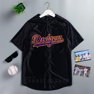 Jersey baseball baju baseball dodgers navy paragon 