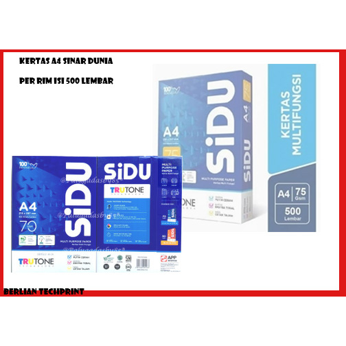 Jual Kertas HVS A4 75gsm Sinar Dunia ( SIDU ) | Shopee Indonesia