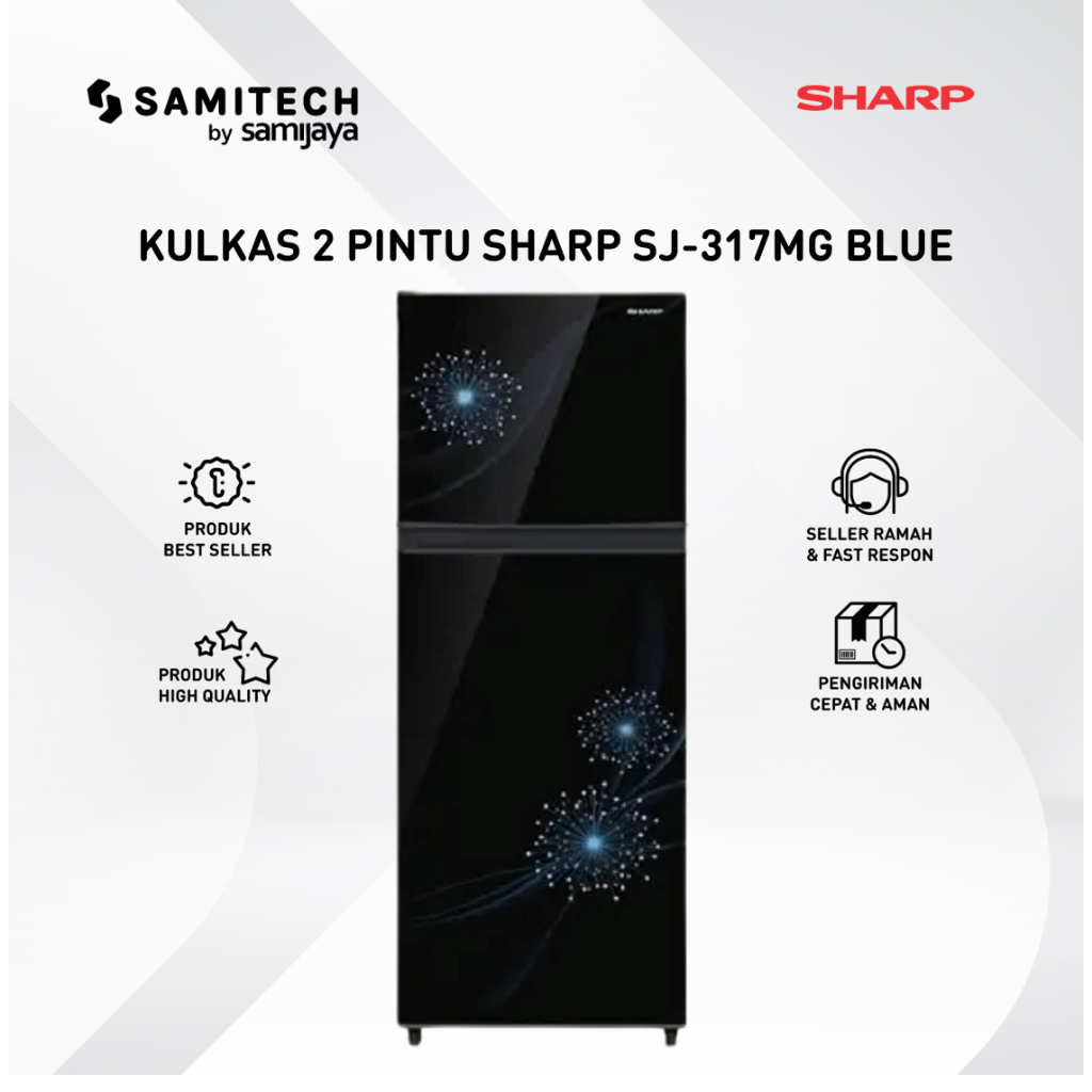 Jual KULKAS 2 PINTU SHARP SJ-317MG / SJ 317 MG 256 LITER - BERGARANSI ...