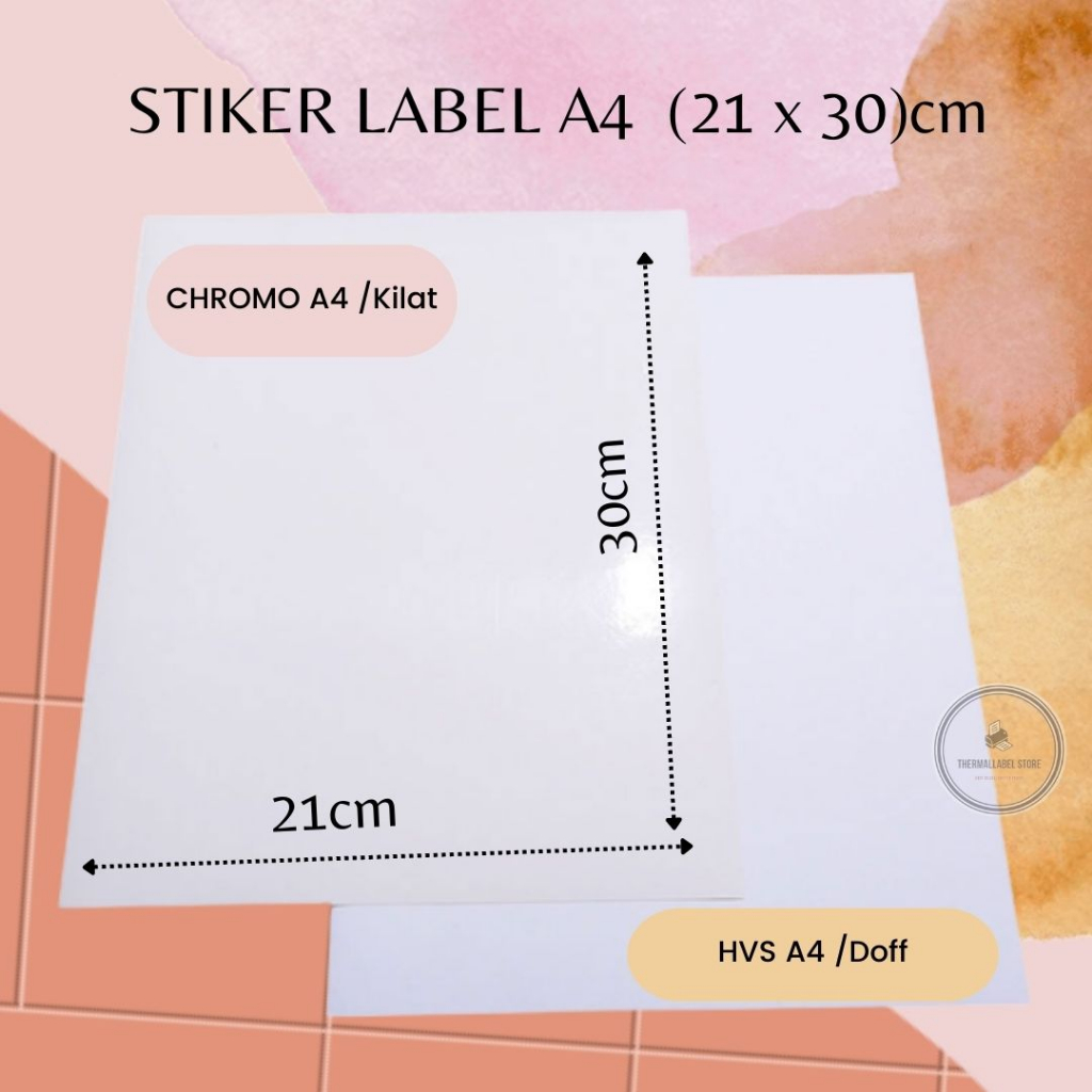 Jual STIKER A4 / KERTAS STIKER / STIKER LABEL CHROMO / GLOSSY | Shopee ...