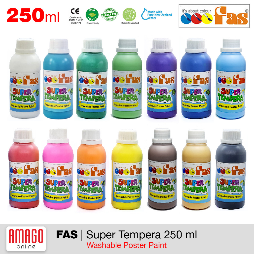 Jual FAS Super Tempera Washable Poster Paint Cat Lukis Cepat Kering