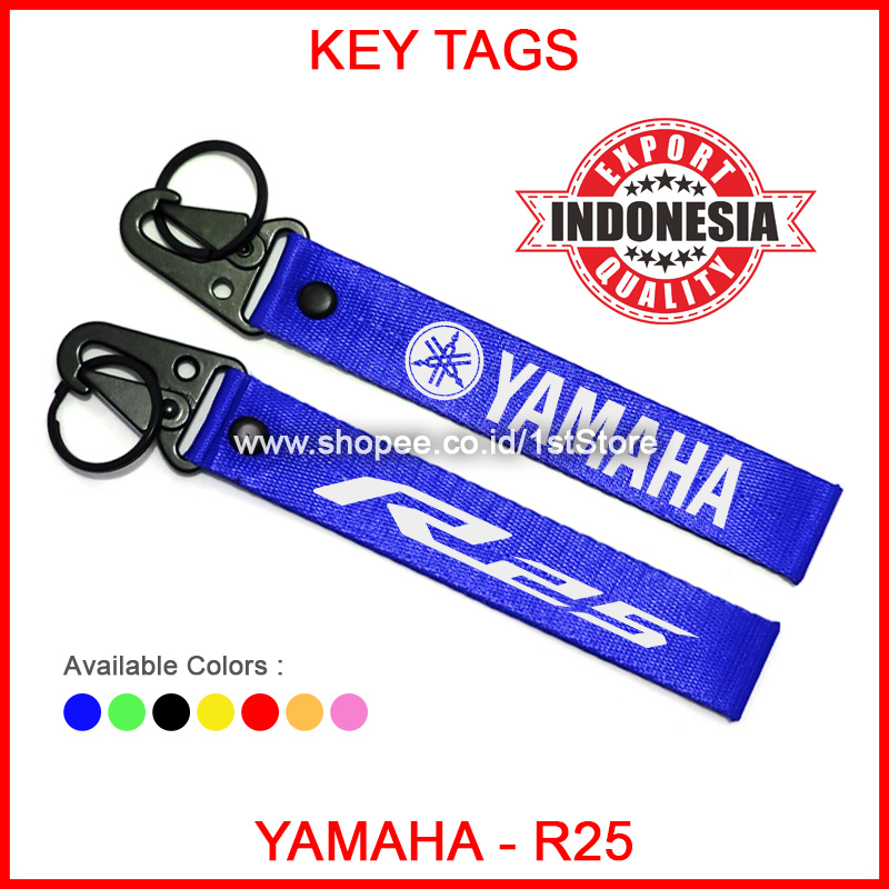 Jual GANTUNGAN KUNCI YAMAHA R25 PREMIUM KEYCHAIN WEBBING LOGO YZF R 25 ...