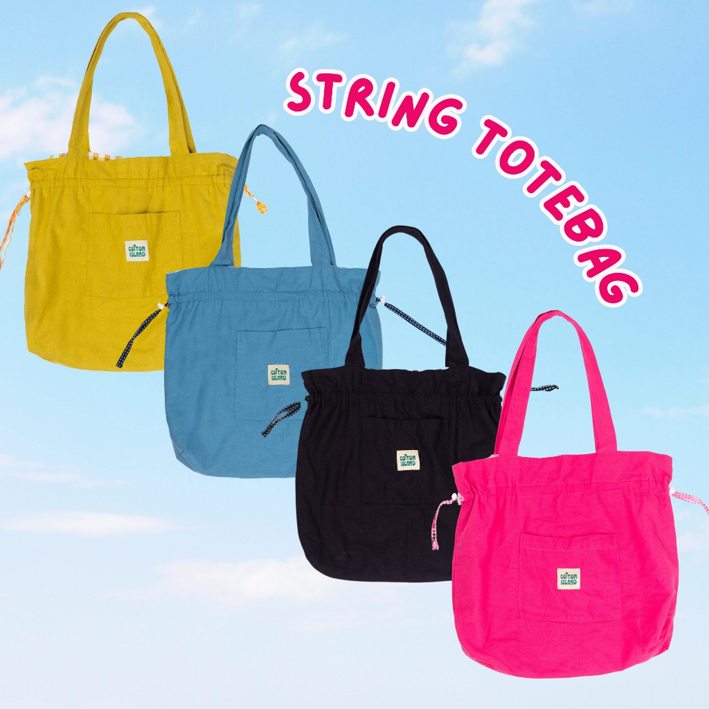 Jual COTTON ISLAND STRING TOTEBAG SERUT I REVERSIBLE TOTEBAG I TAS