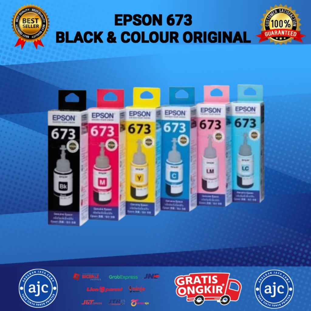 Jual Paket Tinta Epson 673/T6731/L800 [B/C/M/Y/LC/LM] | Shopee Indonesia