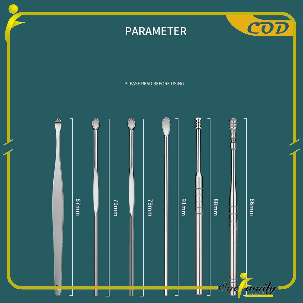 Jual ONE-C901 Alat Pembersih Telinga 8IN1 Tabung Portable Anti Karat ...
