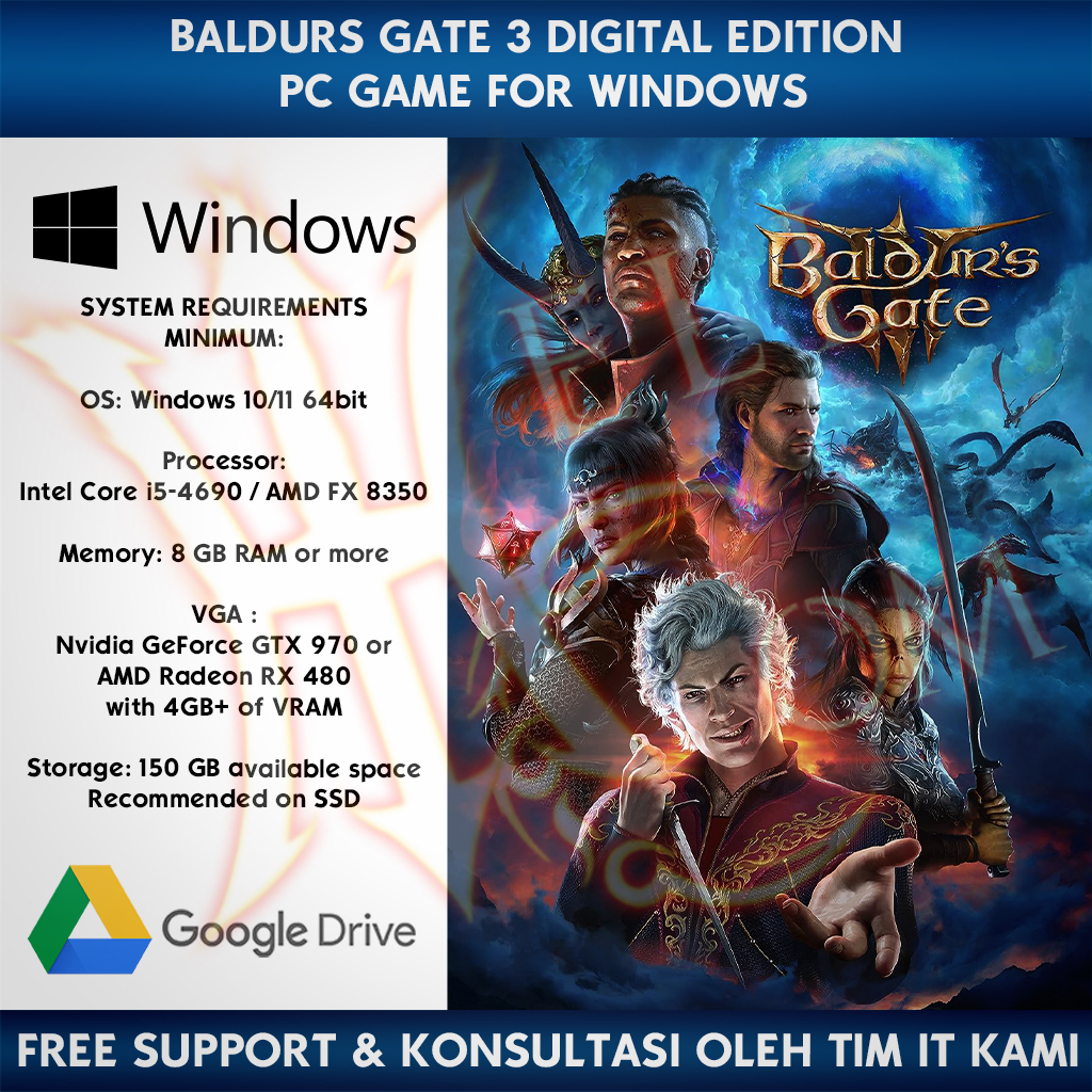 Jual Baldurs Gate 3 Deluxe Edition Pc Rpg Game For Windows Shopee