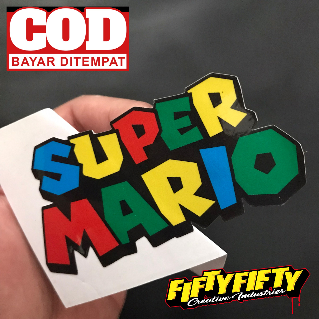 Jual Stiker Print Cut SUPER MARIO Stiker Printing Laminasi Glossy