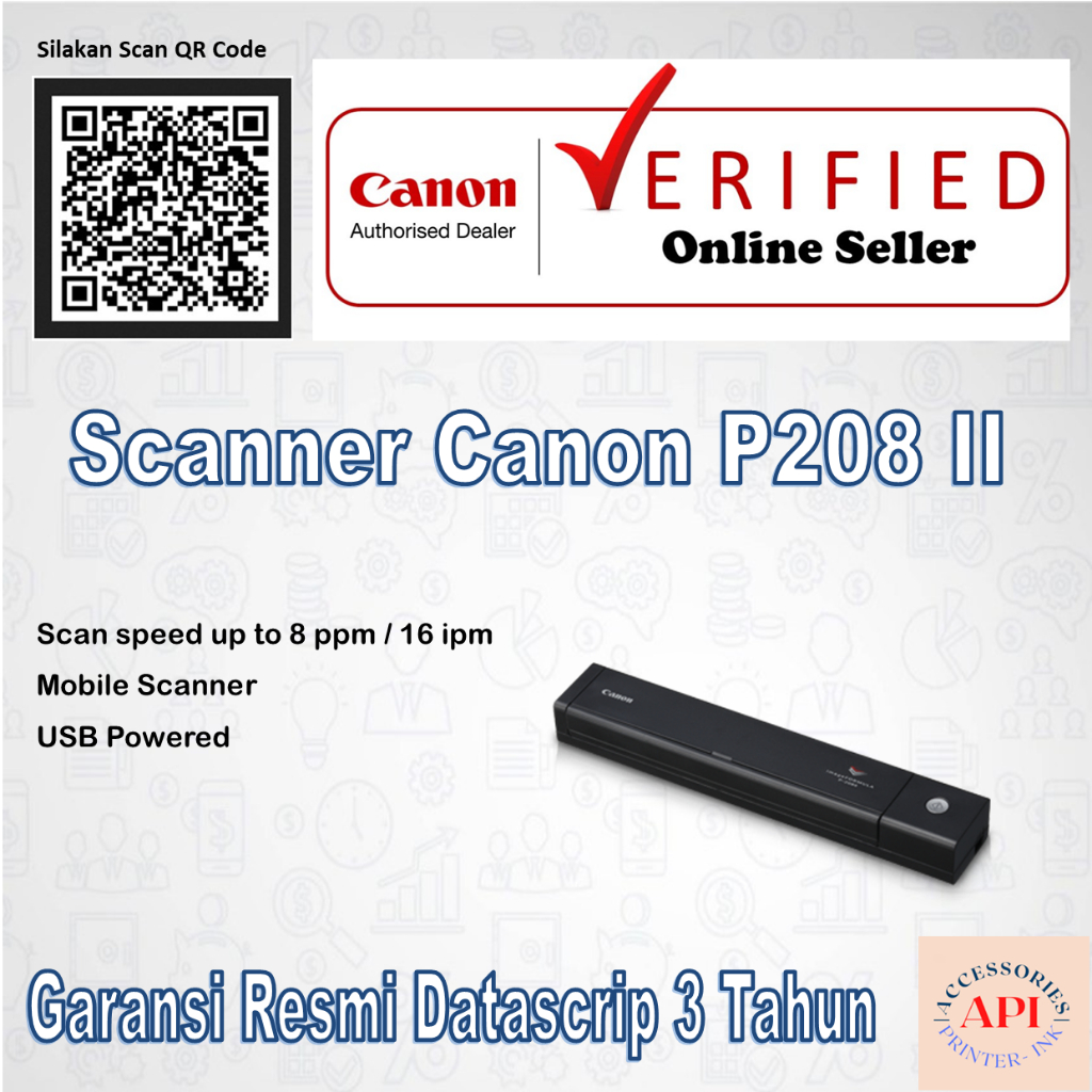 Jual Scanner Canon imageFORMULA P-208II P 208 II - Garansi Resmi ...