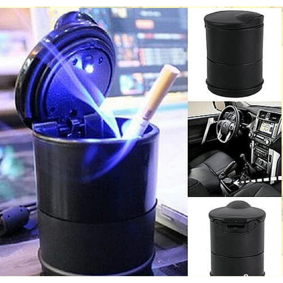 Jual Asbak Mobil Mini LED Tempat Puntung Rokok Mobil Tempat Koin Car