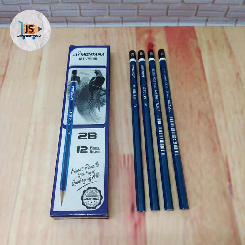 Jual Pencil / Pensil 2B Montana MT-2B01B MT2B01B Per Lusin 12 BIJI ...