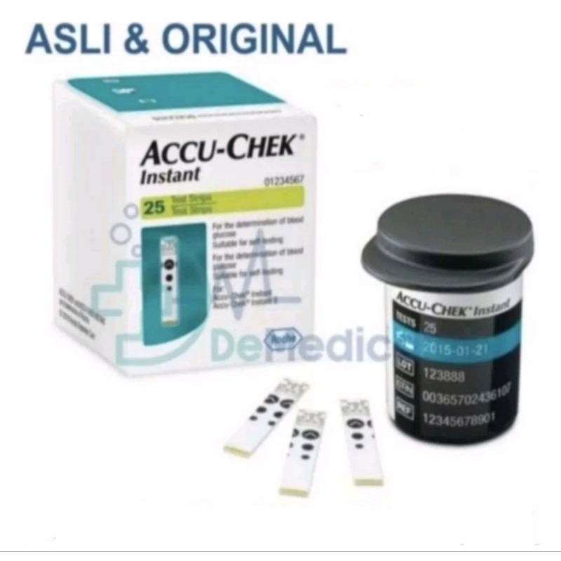 Jual Refill Test Strip Accu Chek Instant 25 Strips / Strip Gula Darah ...