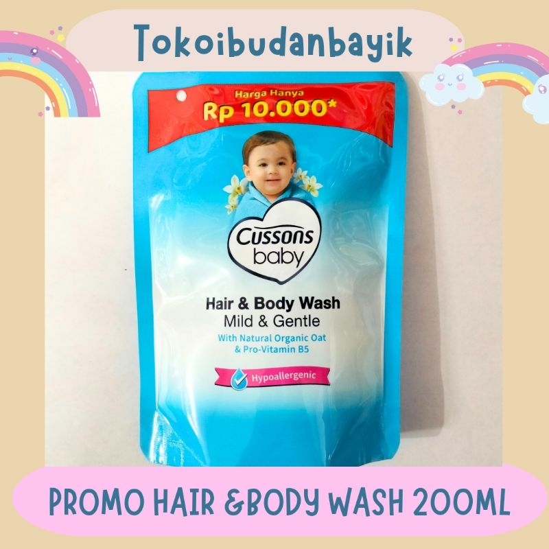 Jual Promo Cussons Hair&Body wash mild &gentle Reffil 200ml Shopee