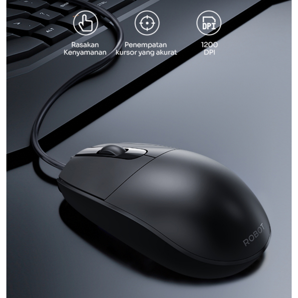 Jual NANA - Robot Wired Mouse M102 M100 - Mouse Kabel Robot 1200 DPI ...