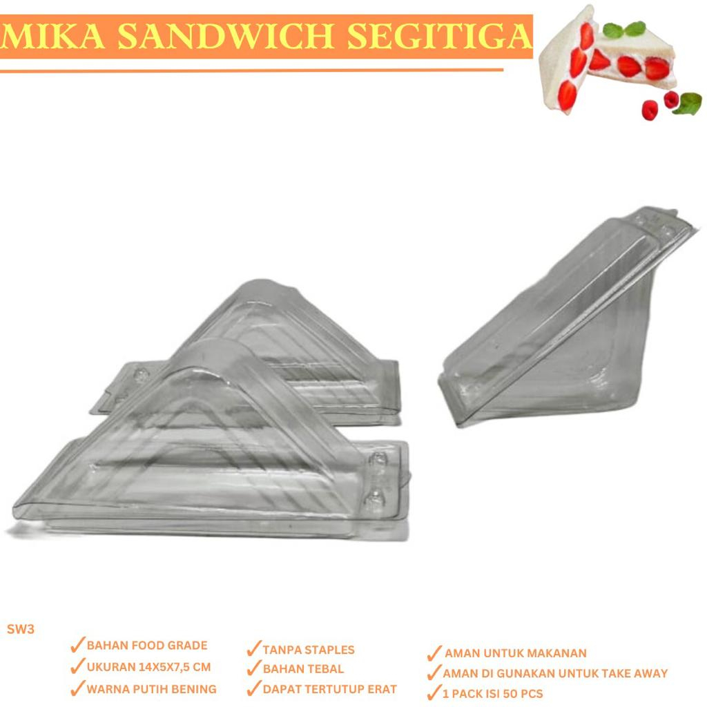 Jual Mika Sandwich Tray Sandwich Mika Roti (SW3 Isi 50 pcs) | Shopee ...