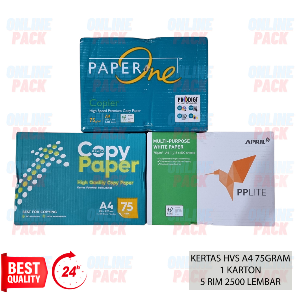 Jual Kertas Hvs Paperone Pplite Copypaper A4 75gr 75gram 75 Gram 1