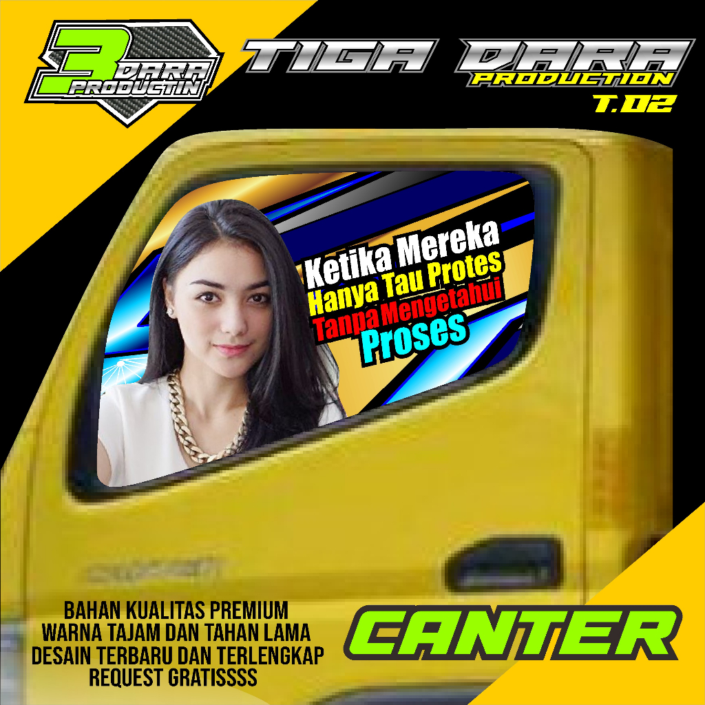 Jual STIKER ONE WAY KACA SAMPING TRUK CANTER KODE 01 | Shopee Indonesia