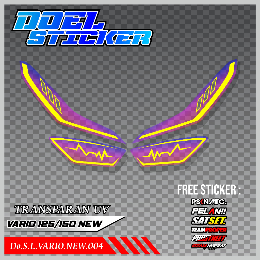 Jual Sticker Variasi Lampu Alis Motor VARIO 125 150 NEW Doel 04 ...