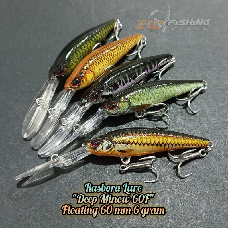 Jual lure deep minow 60f floating panjang bodi 6 cm panjang total 10 cm ...