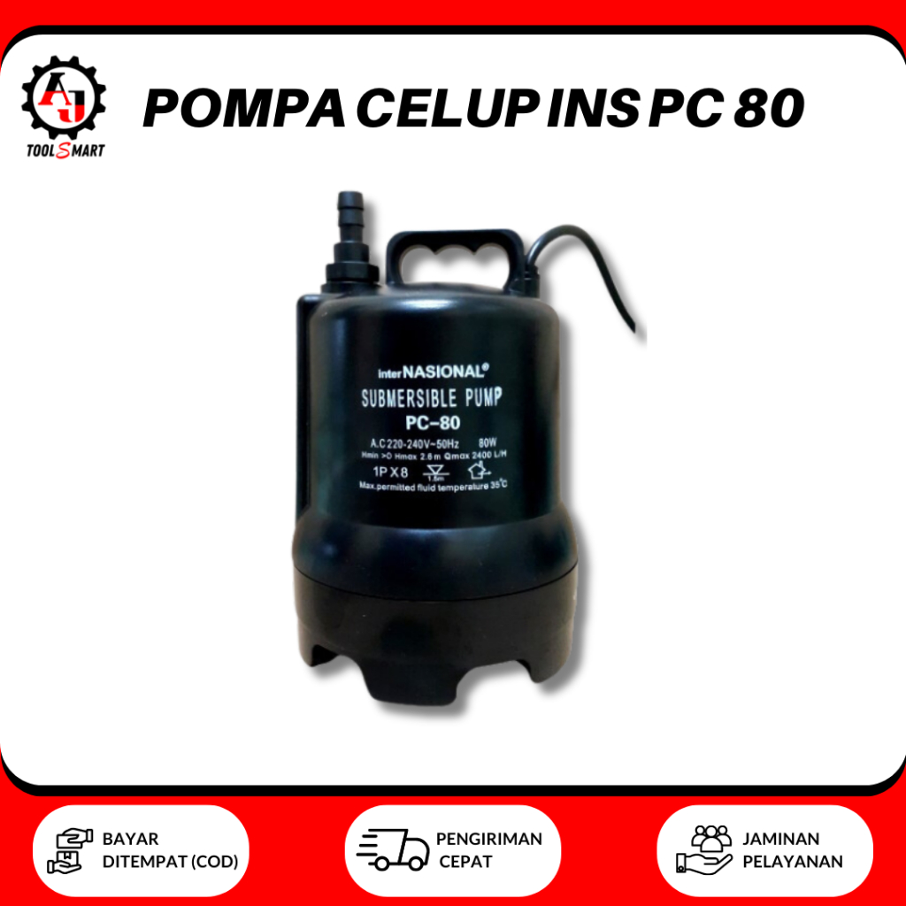 Jual Pompa Celup Pc 80 Internasional 80 Watt Submersible Pump Ins Pompa