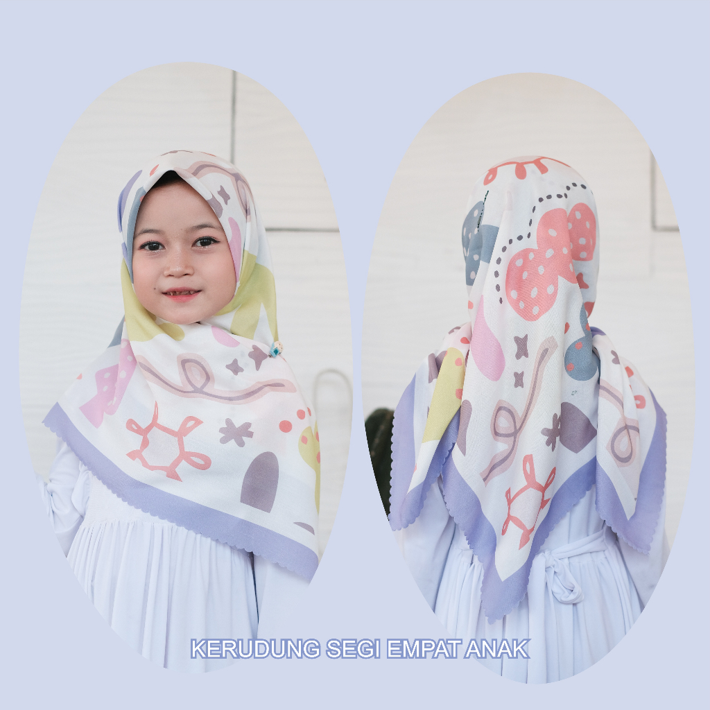 Jual Kerudung Segi Empat Anak Karakter Terbaru Motif Abstrak 2- Hijab