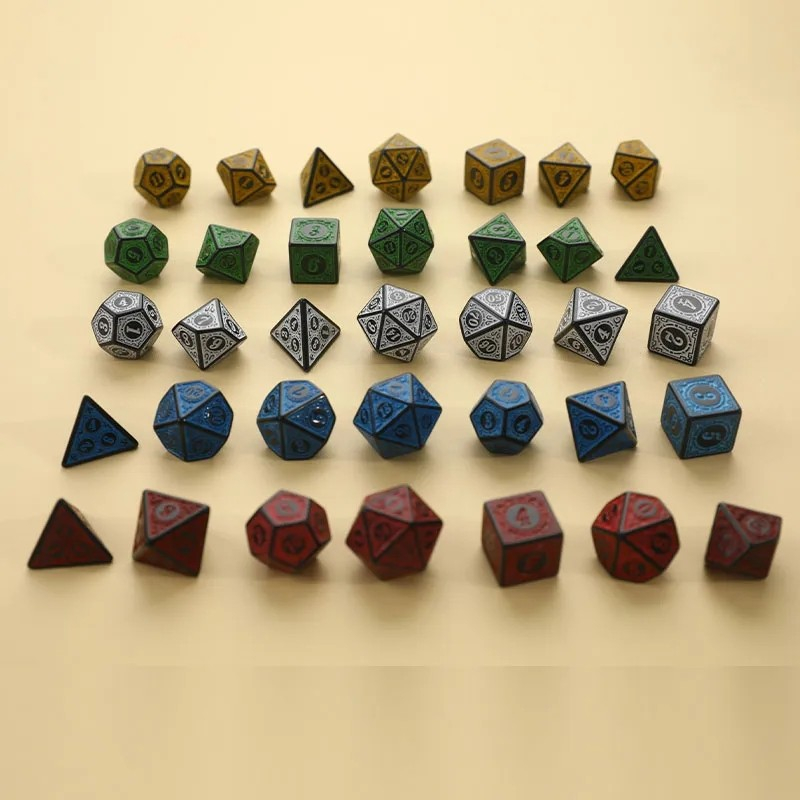 Jual Carved Pattern Polyhedral Dice Dadu Board Game | Shopee Indonesia