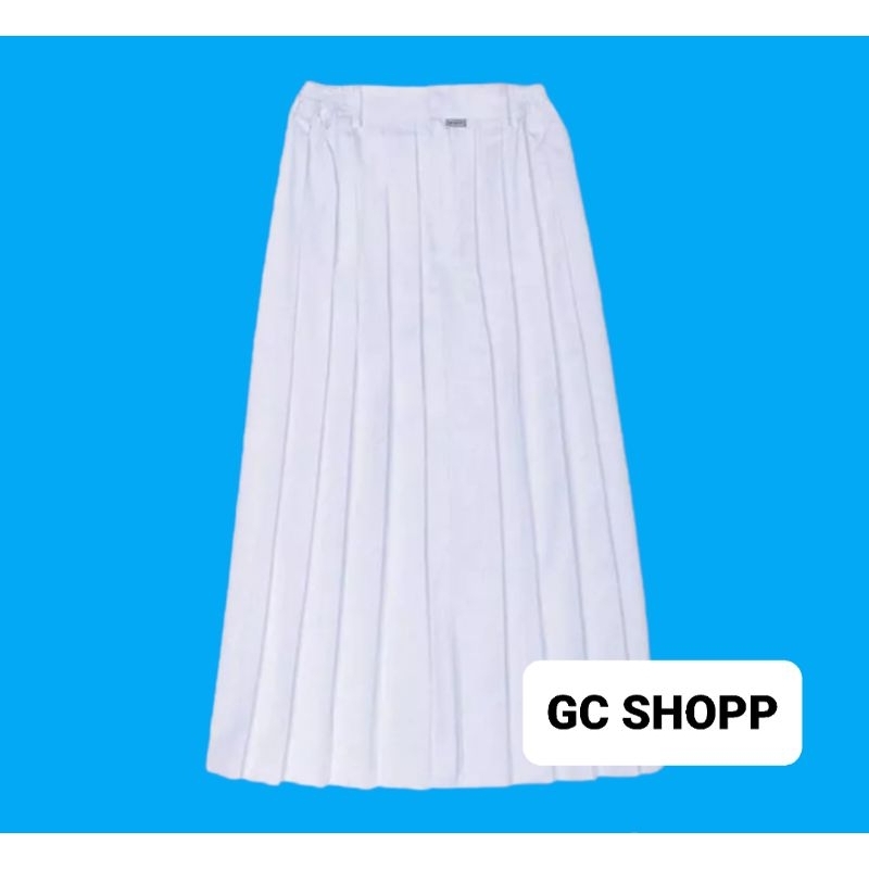 Jual ROK SD PUTIH PANJANG REMPEL/ROK SERAGAM SEKOLAH PUTIH REMPEL ...