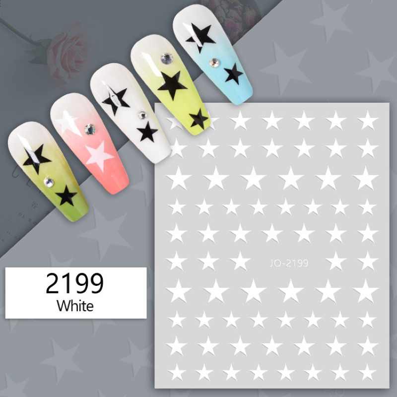 Jual Stiker Sparkle Meteor Love Heart Bintang Decals Back Glue Easy to ...
