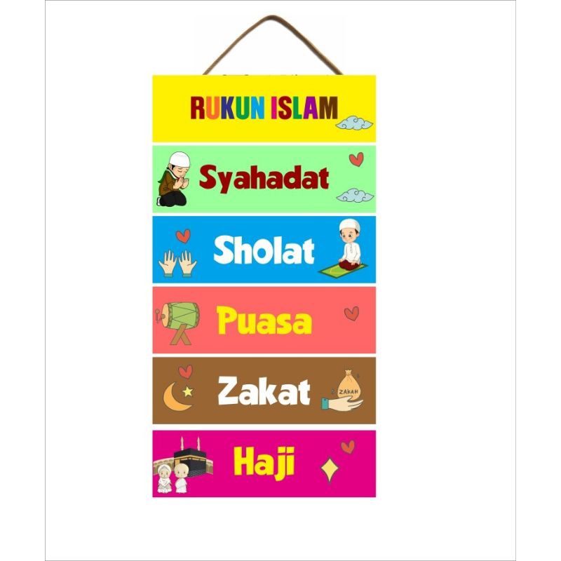 Jual Hiasan dinding Rukun Islam dan Rukun Iman | Shopee Indonesia