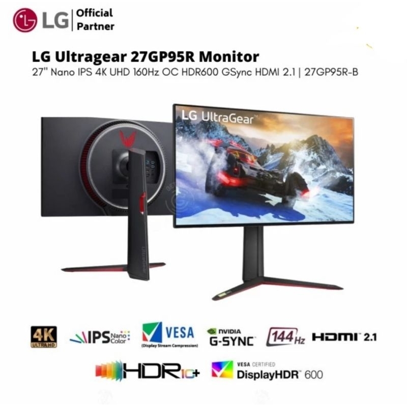 Jual LG 27GP95R 27" Monitor Nano IPS 4K 144Hz GSync Shopee Indonesia