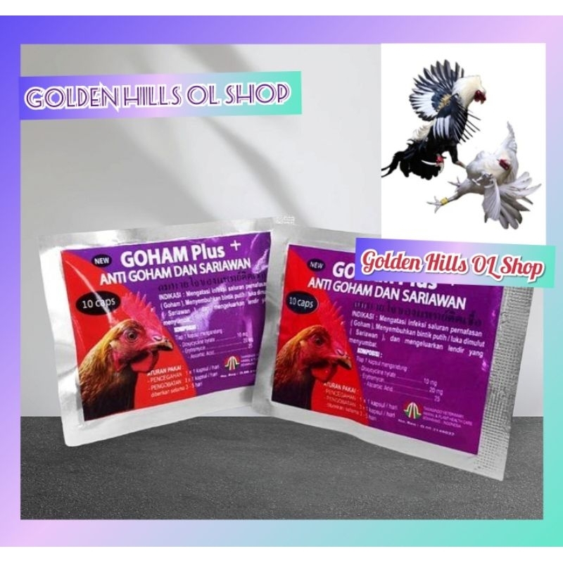 Jual Obat goham caps 10gr sariawan ayam goham anti goham dan sariawan ...