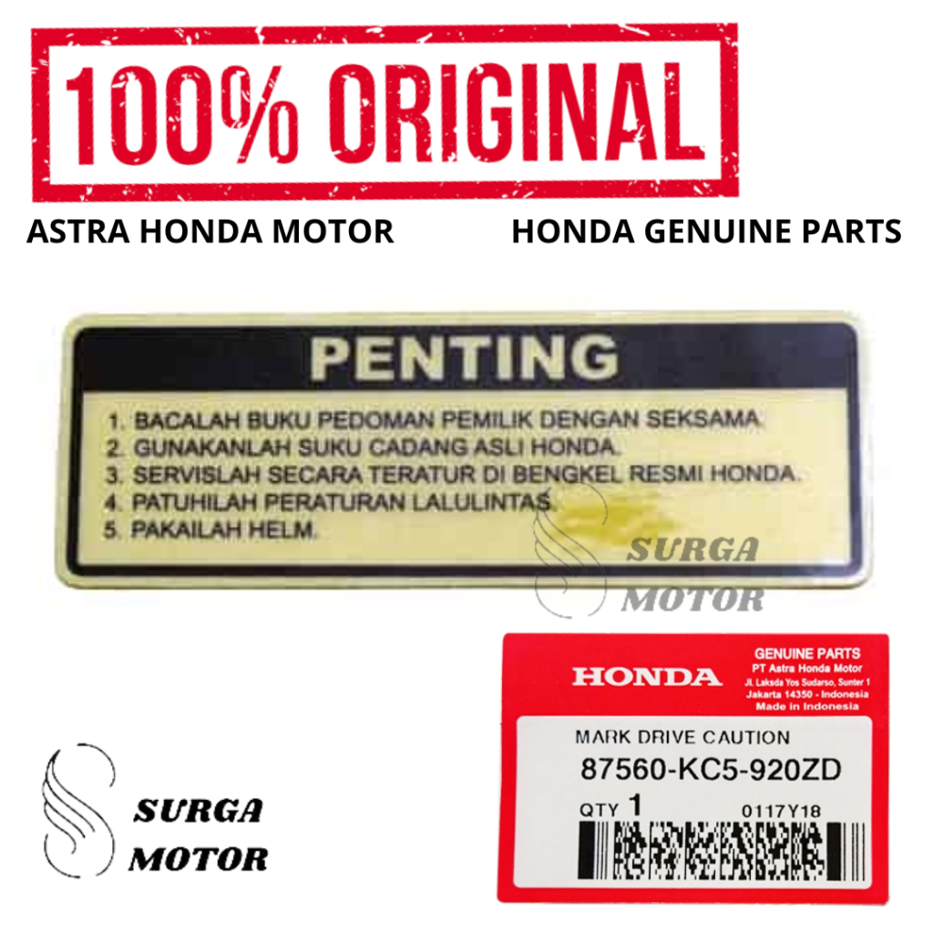 Jual Sticker Label Tangky Tulisan Penting Mark Drive Caution Hitam ...