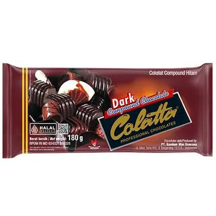 Jual Colatta Dark Chocolate 180gr / Colata Compound Cokelat Batang ...