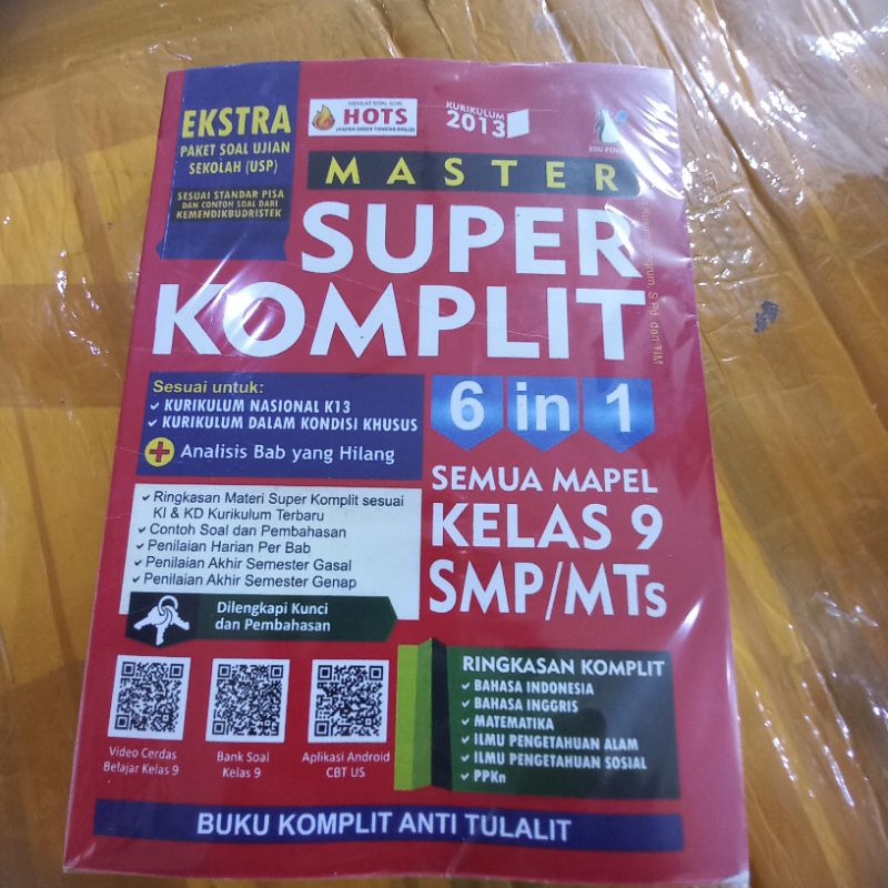 Jual Buku Super Komplit 6 In 1 Semua Mapel Kelas 9 Smp Mts Shopee