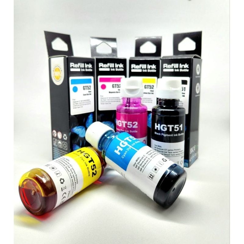 Jual Tinta HP GT51 GT52 GT53 Ink Tank Smart Tank 315 415 500 615 515 ...
