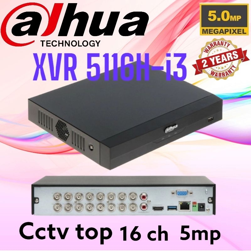 Jual Dvr dahua 16 ch 5mp UHD XVR-5116H-i3 | Shopee Indonesia