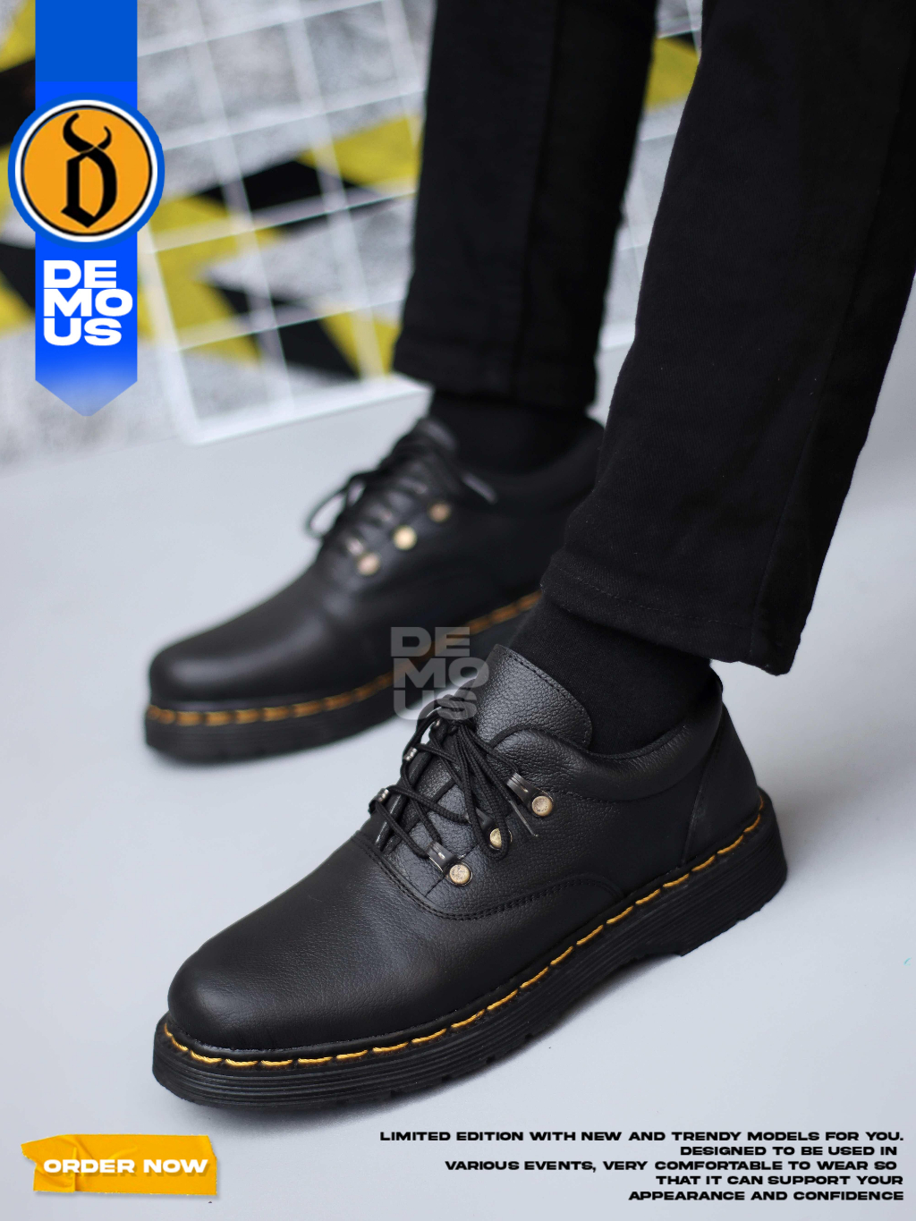 Jual DEMOUS Hagrid - Sepatu Pantofel Formal Docmart Low Boots Kulit ...